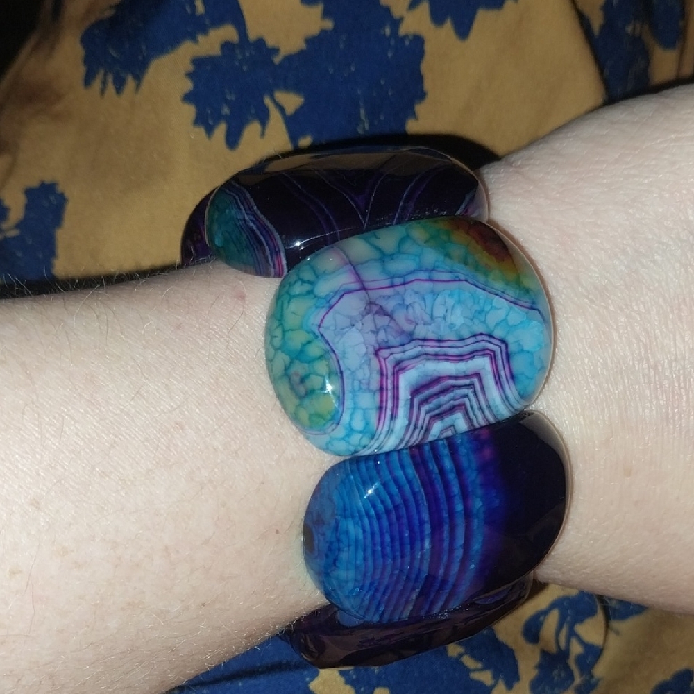 Colorful Agate Stone Bracelet